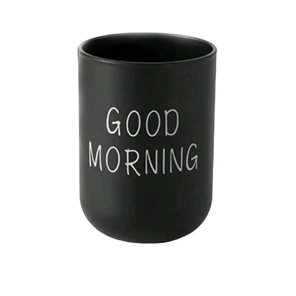 💕 $4 Bundled Good Morning Bathroom Routine Cup in Black